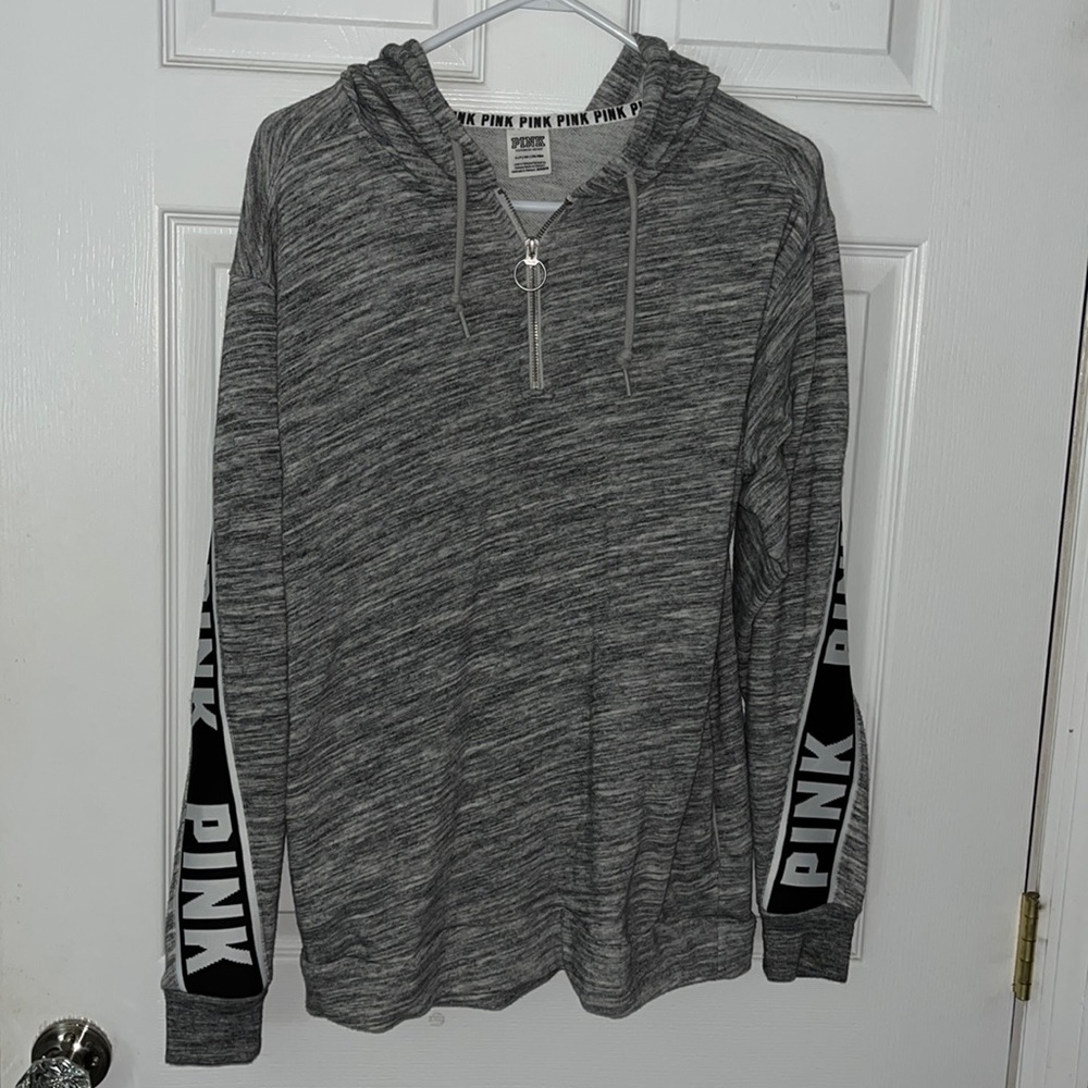 PINK pullover hoodie size small but fits more like a medium.